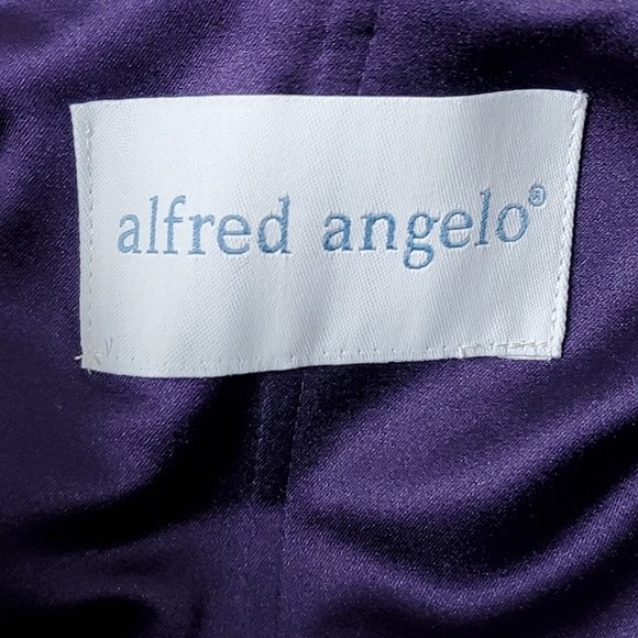 Alfred Angelo Purple High-Low Strapless Formal Gown - Picture 5 of 5